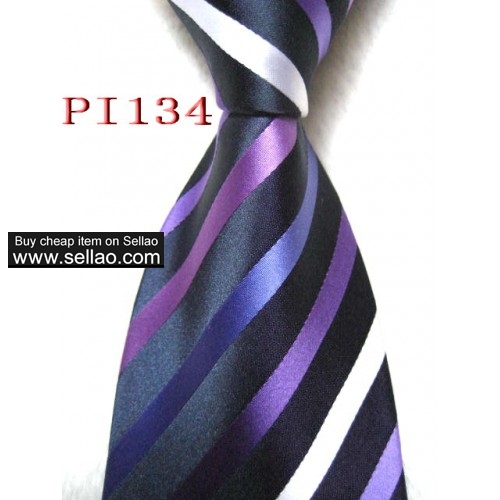PI 134  #100%Silk Jacquard Woven Handmade Men's Tie Necktie