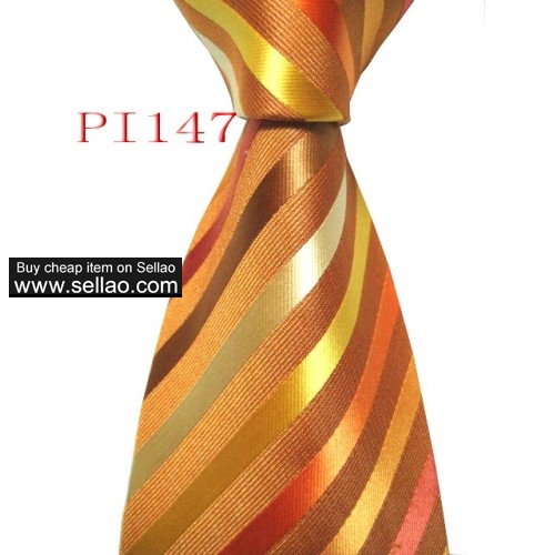 PI 147  #100%Silk Jacquard Woven Handmade Men's Tie Necktie