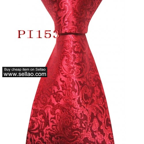 PI 153  #100%Silk Jacquard Woven Handmade Men's Tie Necktie