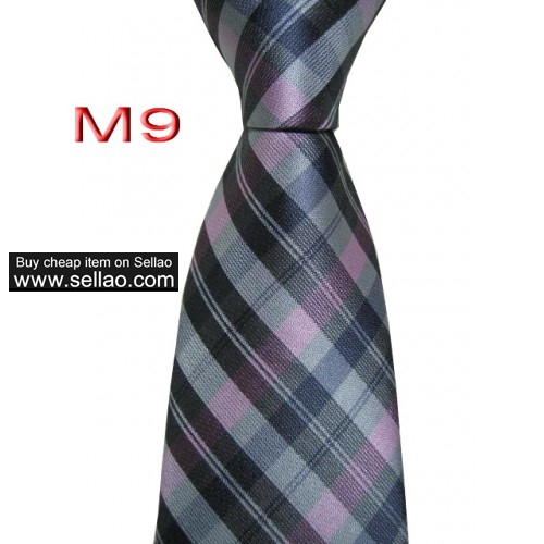 M9  #100%Silk Jacquard Woven Handmade Men's Tie Necktie