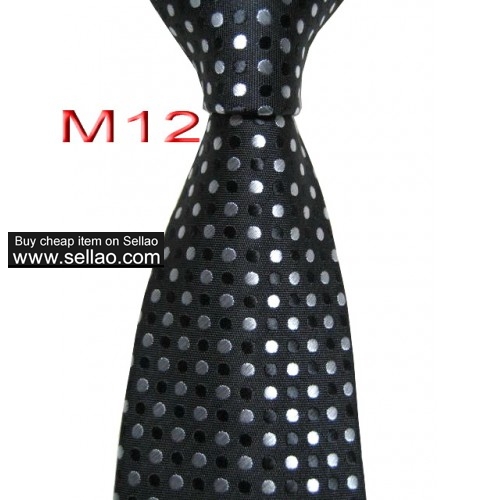 M12  #100%Silk Jacquard Woven Handmade Men's Tie Necktie