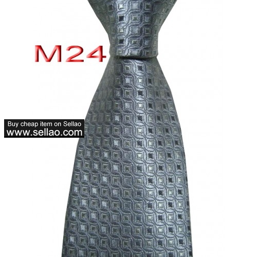 M24  #100%Silk Jacquard Woven Handmade Men's Tie Necktie