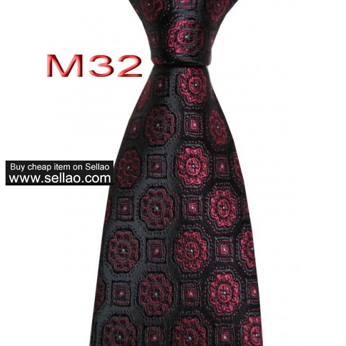 M32  #100%Silk Jacquard Woven Handmade Men's Tie Necktie