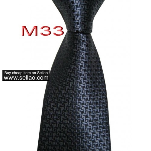 M33  #100%Silk Jacquard Woven Handmade Men's Tie Necktie