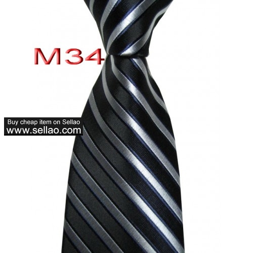 M34  #100%Silk Jacquard Woven Handmade Men's Tie Necktie