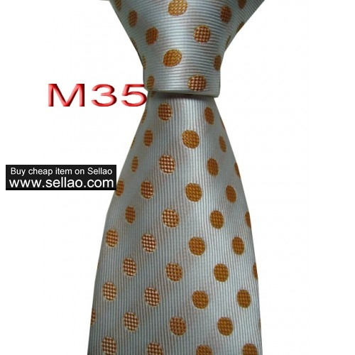 M35  #100%Silk Jacquard Woven Handmade Men's Tie Necktie