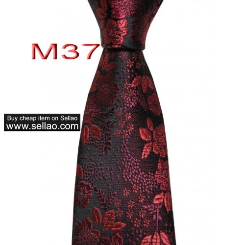 M37  #100%Silk Jacquard Woven Handmade Men's Tie Necktie