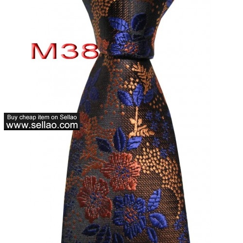 M38  #100%Silk Jacquard Woven Handmade Men's Tie Necktie