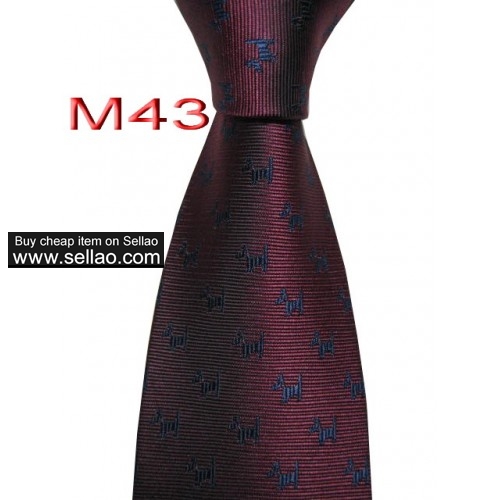M43  #100%Silk Jacquard Woven Handmade Men's Tie Necktie