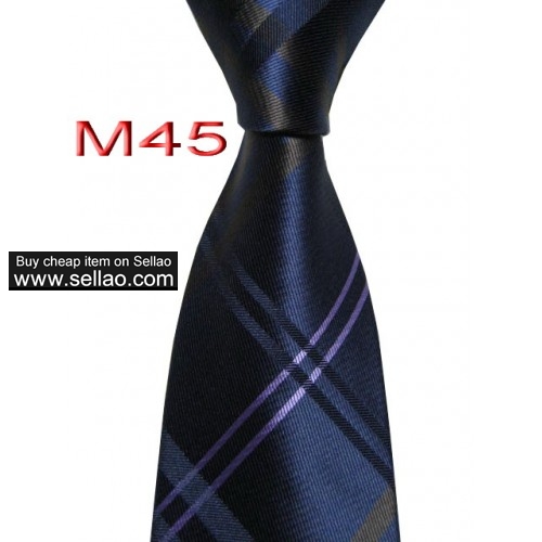 M45  #100%Silk Jacquard Woven Handmade Men's Tie Necktie