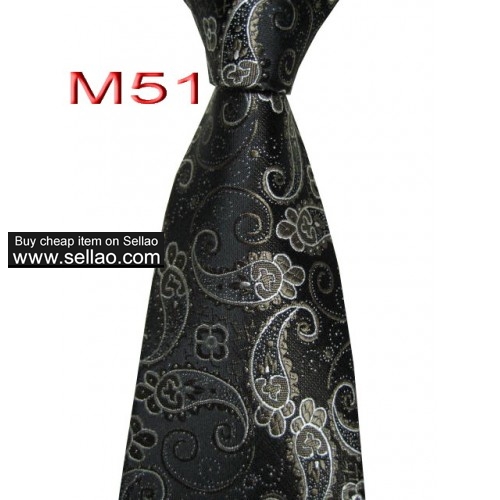 M51  #100%Silk Jacquard Woven Handmade Men's Tie Necktie