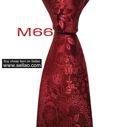 M66  #100%Silk Jacquard Woven Handmade Men's Tie Necktie