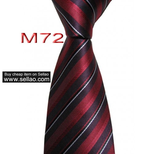 M72  #100%Silk Jacquard Woven Handmade Men's Tie Necktie