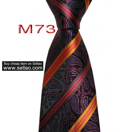 M73  #100%Silk Jacquard Woven Handmade Men's Tie Necktie