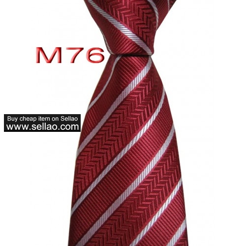 M76  #100%Silk Jacquard Woven Handmade Men's Tie Necktie