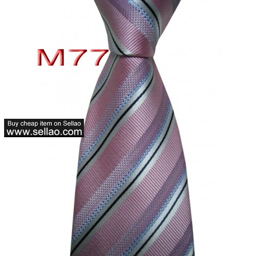 M77  #100%Silk Jacquard Woven Handmade Men's Tie Necktie