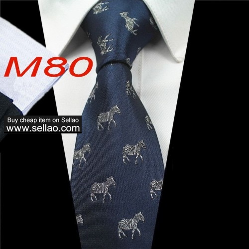M80  #100%Silk Jacquard Woven Handmade Men's Tie Necktie