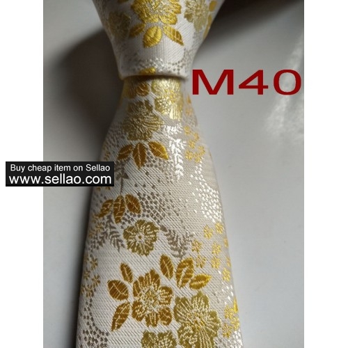 M40  #100%Silk Jacquard Woven Handmade Men's Tie Necktie