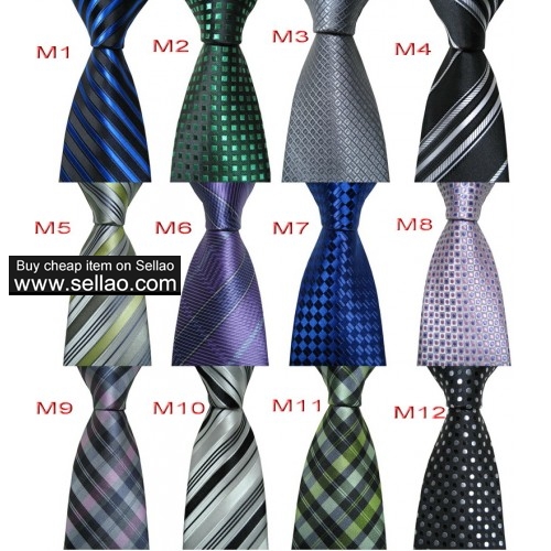MN  #100%Silk Jacquard Woven Handmade Men's Tie Necktie